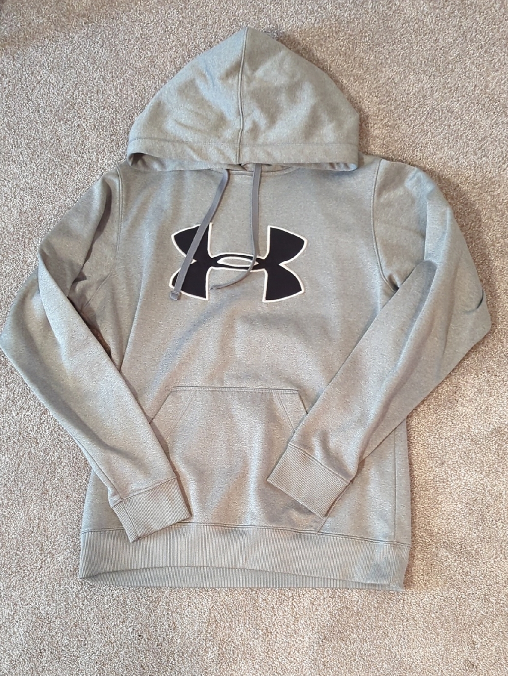 Under Armour Mens Gray Logo Pullover Hoodie M